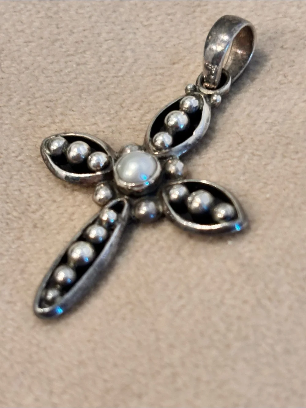 Vintage 925 Sterling Silver Designer Cross Pendant